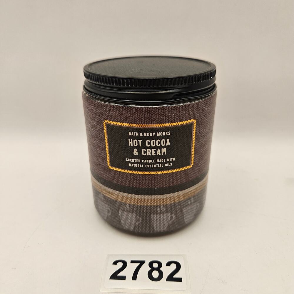 BATH & BODY WORKS HOT COCOA & CREAM WHITE CANDLE 8oz